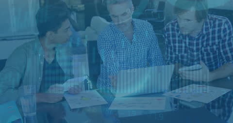 Diverse Team Analyzing Complex Data with Trading Overlay