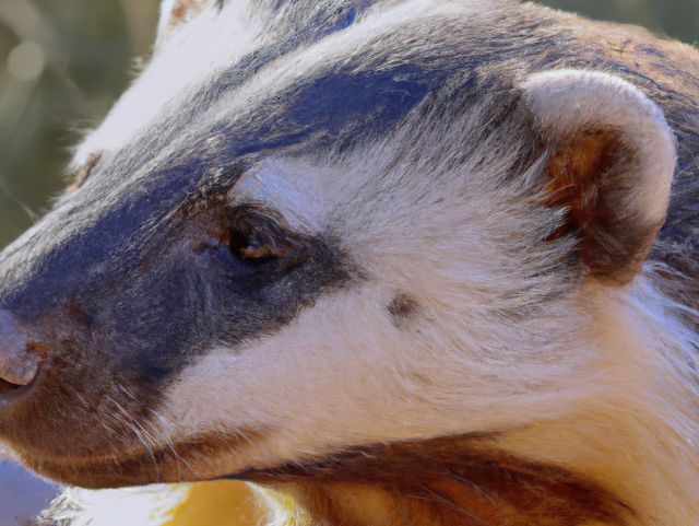 This image shows an American badger in its natural habitat. Use this for wildlife documentaries, educational materials, or nature conservation content.