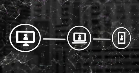 Abstract Digital Networking Concept with User Icons - Download Free Stock Images Pikwizard.com