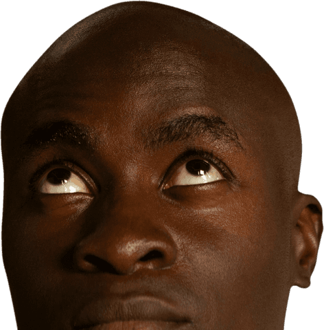 close-up of man's face looking upwards - transparent background - Download Free Stock Videos Pikwizard.com