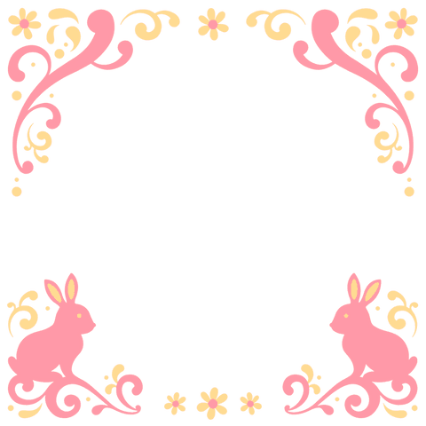 Whimsical Floral Rabbit Frame with Pastel Swirls - Download Free Stock Videos Pikwizard.com