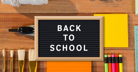 Back to School Concept with Supplies - Download Free Stock Images Pikwizard.com