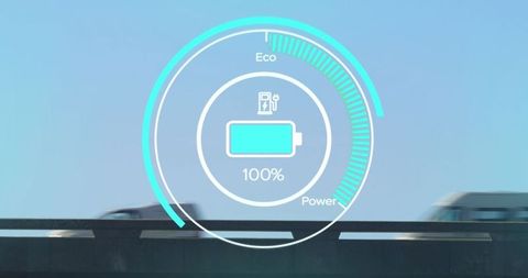 Electric vehicle charging efficiency on expressway bridge