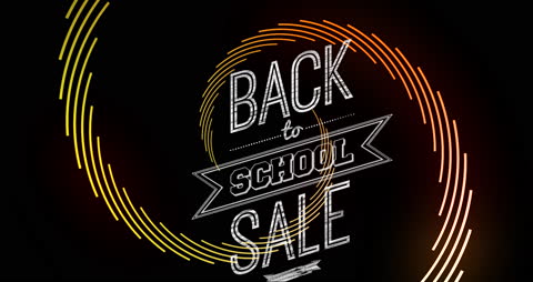 Back to School Sale: Chalkboard Design with Modern Swirls