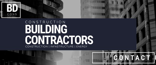 Modern Building Contractors Construction Infrastructure Energy - Download Free Stock Templates Pikwizard.com