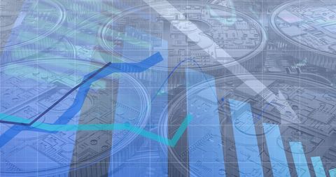 Global Finance Concept with Bitcoins and Financial Charts - Download Free Stock Images Pikwizard.com