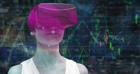 Futuristic Financial Analysis with VR Technology Integration