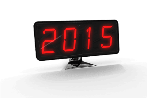 transparent digital clock displaying year 2015 - Download Free Stock Videos Pikwizard.com
