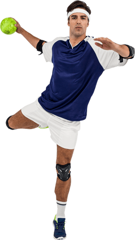 Transparent Athlete Throwing Handball Midair - Download Free Stock Videos Pikwizard.com