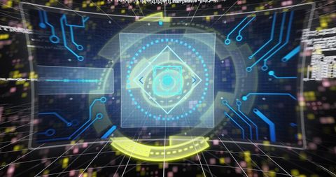 Futuristic Digital Interface Display with Data Flow - Download Free Stock Images Pikwizard.com