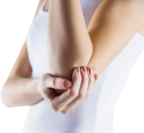 woman holding elbow highlighting injury against transparent background - Download Free Stock Videos Pikwizard.com