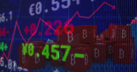 Digital Data of Cryptocurrency Trends and Financial Analysis - Download Free Stock Images Pikwizard.com