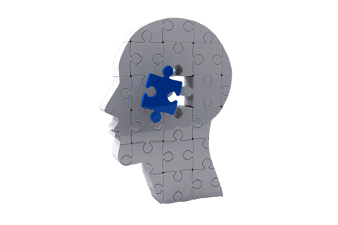 transparent puzzle head with blue piece for communication concept - Download Free Stock Videos Pikwizard.com