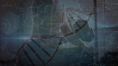 AI System Analyzing Genetic Data with Scientific Imagery