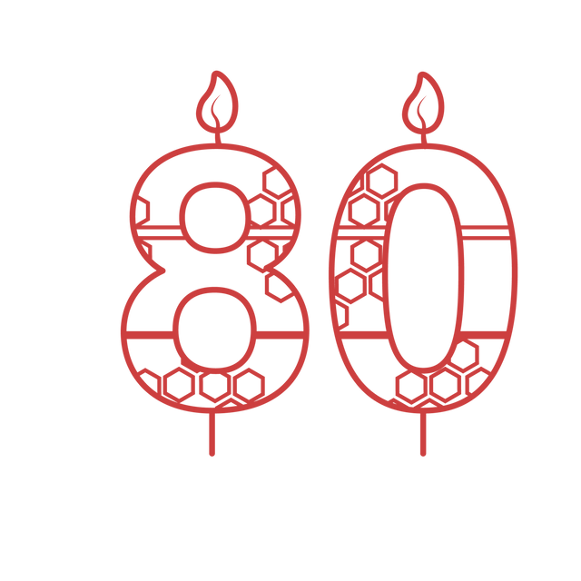 Vector 80th Birthday Candle with Pattern on Transparent Background - Download Free Stock Videos Pikwizard.com