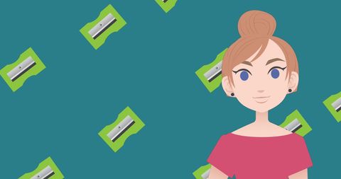 Woman with Sharpener Icons Promoting Mentorship - Download Free Stock Images Pikwizard.com