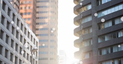 Digital Interface Concept in Modern Cityscape