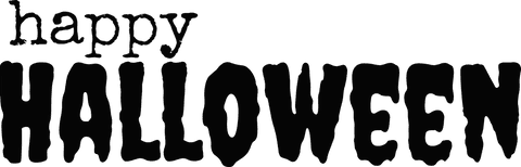 Happy halloween weights text on transparent background