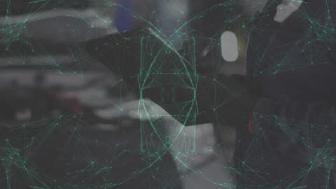 Worker Analyzing Data in Industrial Technology Environment