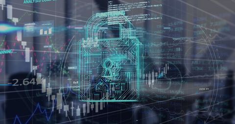 Digital Security and Financial Data in Modern Business Environment - Download Free Stock Images Pikwizard.com