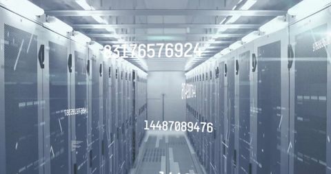 futuristic data processing over server racks in a tech lab - Download Free Stock Images Pikwizard.com