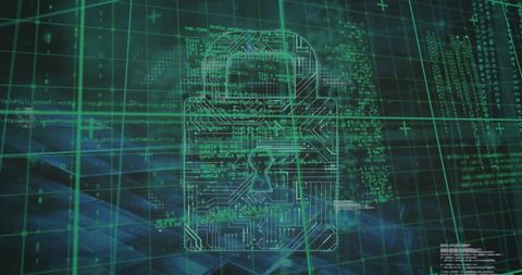 Cybersecurity Concept with Lock and Data Networks - Download Free Stock Images Pikwizard.com