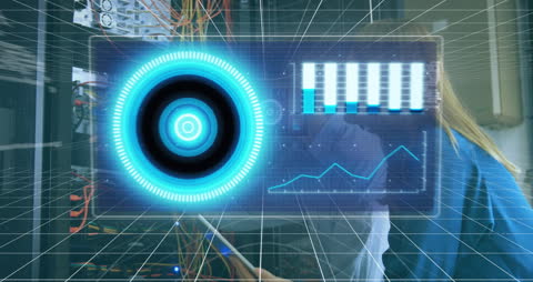 Futuristic Digital Interface with Globe and Connections