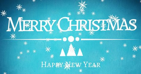 Festive Christmas and New Year Greeting with Falling Snow - Download Free Stock Images Pikwizard.com