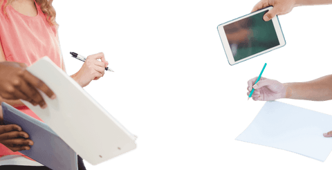 Transparent Collaboration with Diverse Professionals Sharing Digital and Paper Resources - Download Free Stock Videos Pikwizard.com