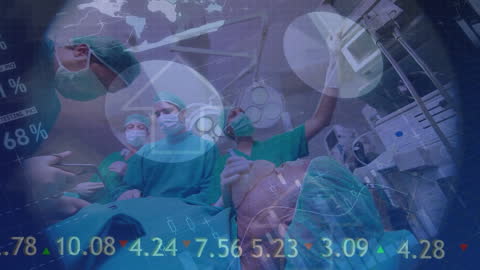 Digital Interface Overlays on Surgeon Team in Operating Room