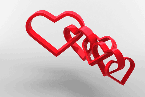 Red Interlinked Hearts on Transparent, Symbolizing Love and Connection - Download Free Stock Videos Pikwizard.com