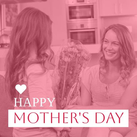 happy mother's day flowers gift card design concept - Download Free Stock Templates Pikwizard.com
