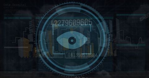 Futuristic Digital Interface with Cityscape Design - Download Free Stock Images Pikwizard.com