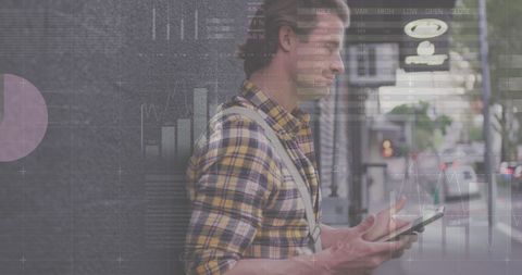 Businessman Interacting with Financial Data on Smartphone - Download Free Stock Images Pikwizard.com