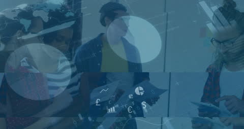 Global Business Colleagues Analyzing Data and Discussing Strategy