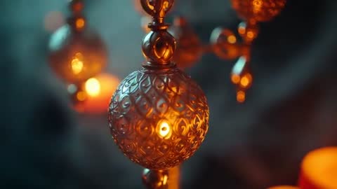 Filigree Spheres Swapping an Artful Dance in Candlelight