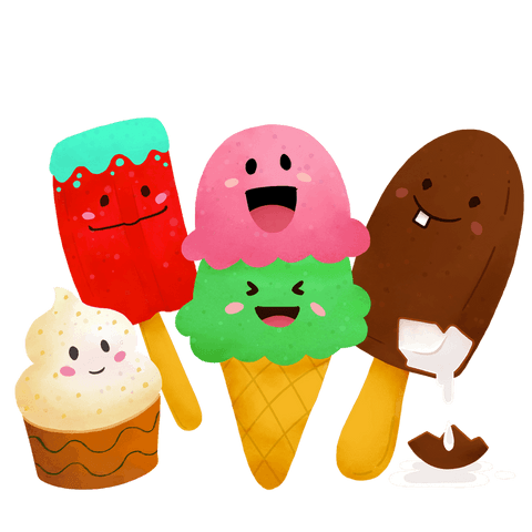 kawaii cartoon ice cream transitioning style on transparent background - Download Free Stock Videos Pikwizard.com
