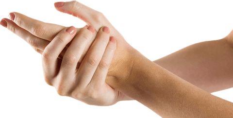 Transparent View of Woman Massaging Injured Hand for Pain Relief - Download Free Stock Videos Pikwizard.com