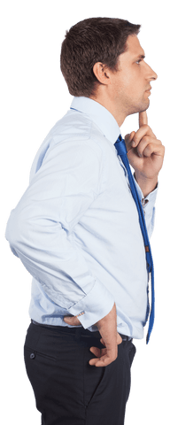 Transparent Image of Thoughtful Businessman Pondering Serious Decision - Download Free Stock Videos Pikwizard.com