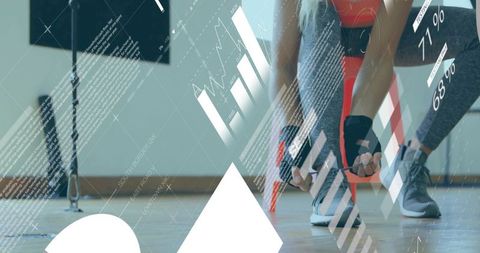 Athlete preparing for workout in modern gym environment