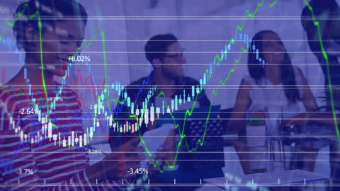 Business Team Analyzing Financial Data with Interactive Digital Interface