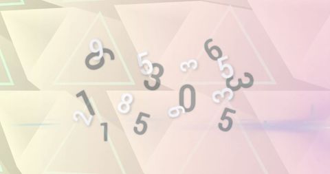 Abstract Floating Numbers on Geometric Background - Download Free Stock Images Pikwizard.com