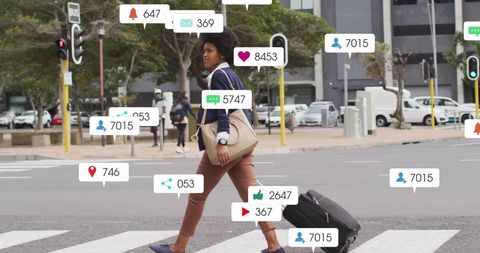 Social media notifications and mobility