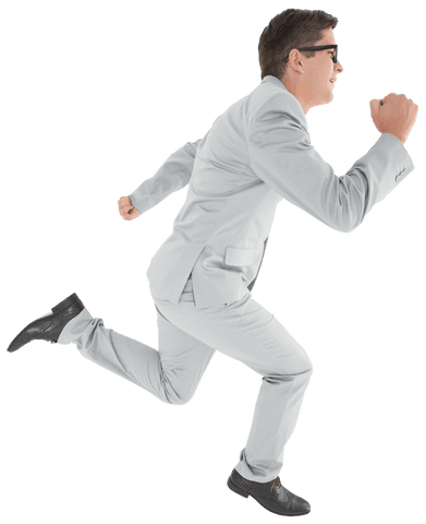happy businessman in mid-air pose with transparent background - Download Free Stock Videos Pikwizard.com