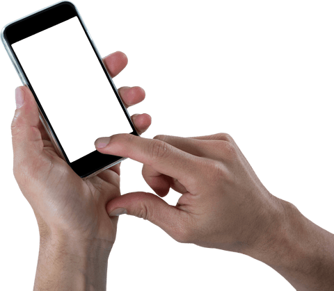 Hands Using Transparent Mobile Phone Interface Isolated - Download Free Stock Videos Pikwizard.com