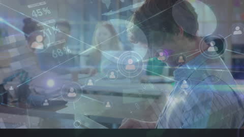 Teen Studying in Digital Networking World