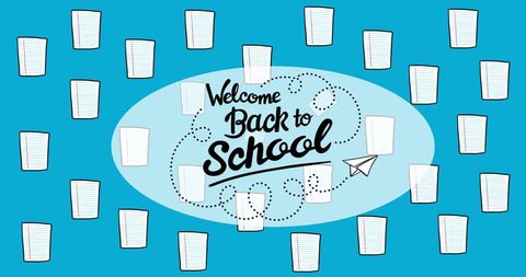 Creative Back to School Banner with Paper Icons - Download Free Stock Images Pikwizard.com