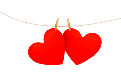 red hearts hanging on clothesline transparent background - Download Free Stock Videos Pikwizard.com