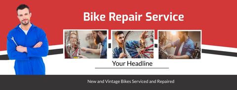 Professional Bike Repair Service Marketing Template - Download Free Stock Templates Pikwizard.com