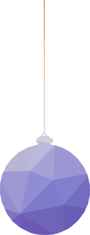 Purple Polygon Christmas Bauble Hanging on Transparent Background - Download Free Stock Videos Pikwizard.com